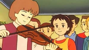 The violinist's performance
